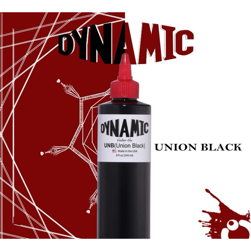 Dynamic Ink Tattoo Union Black 8oz 240ml / Dynamic Union Black 8oz Tattoo Ink