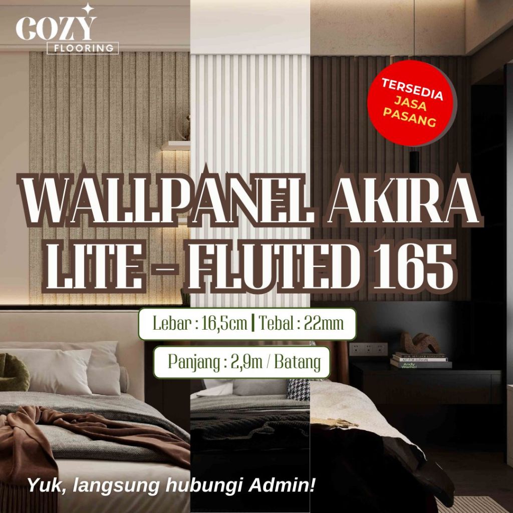 แผงผนัง Wpc akira lite dotted 165 | ตะแกรงติดผนังป้องกันการติดตั้ง