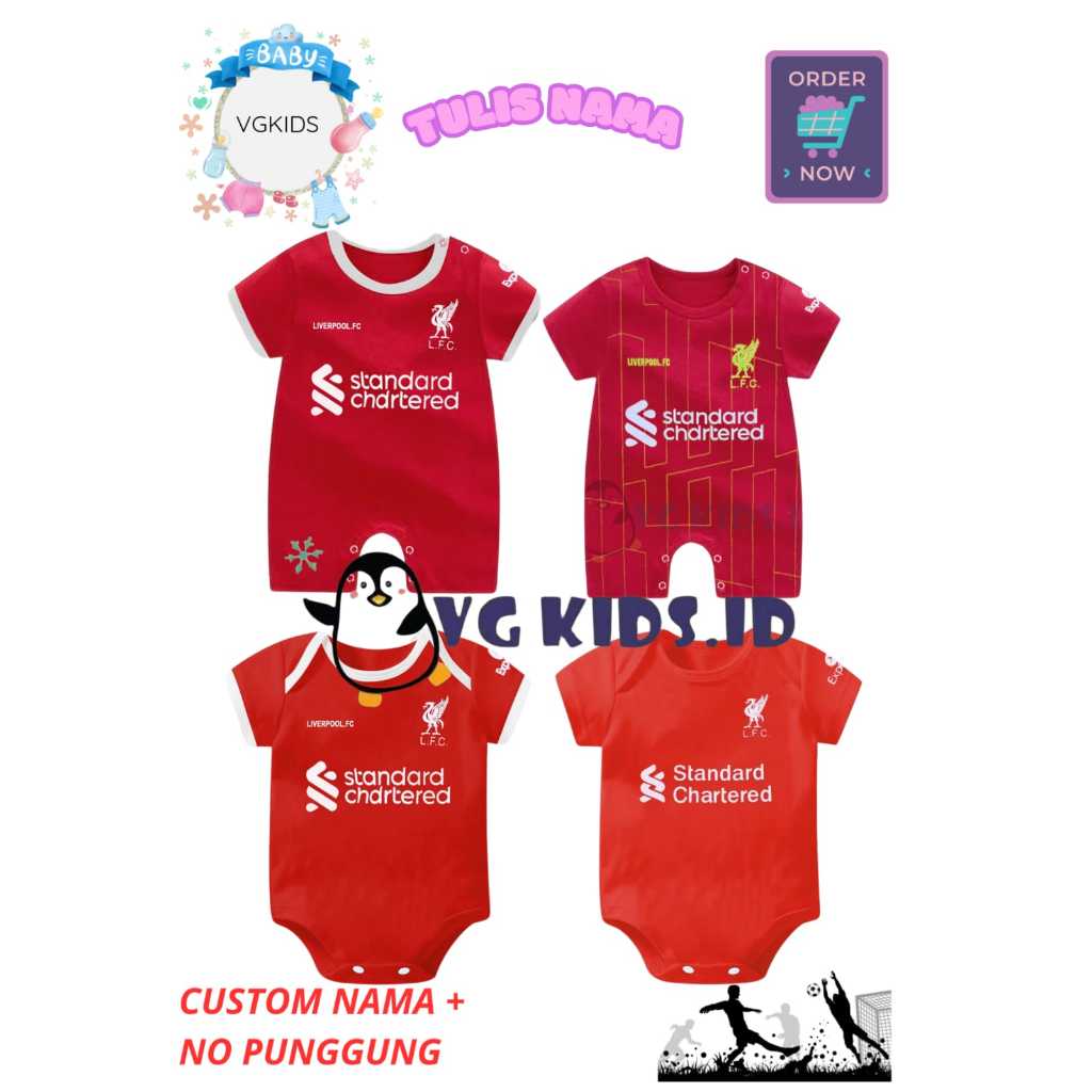 จัมเปอร์เด็กลิเวอร์พูล/เสื้อผ้าบอลเด็ก/ชุดจั๊มสูทเด็กลิเวอร์พูล/เสื้อบอลเด็ก