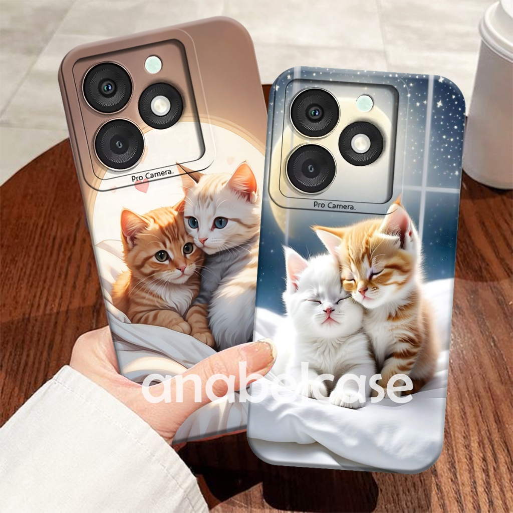 SOFTCASE ITEL A50 A70 A60 A60S RS4 P40 P55 4G P55 5G S23 S23 PLUS ZERO 30 4G / 5G Cute Cat Motif - เ