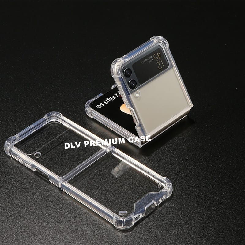SAMSUNG Z FLIP 4 CASE AIRBAG ANTI CRACK THICK CLEAR SOFTCASE SAMSUNG Z FLIP 4