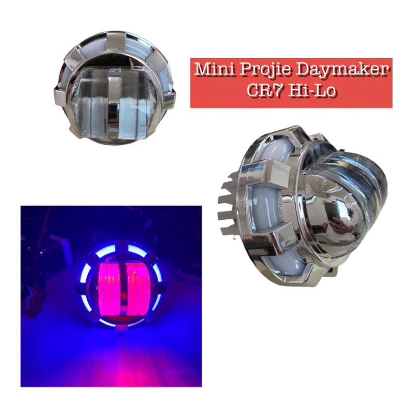 Mini Projie LED Angel Eyes Devil Eyes Hi~Lo 2 สี CR7 โคมไฟ
