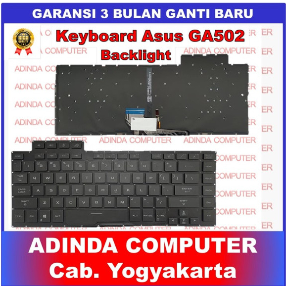 Asus ROG Zephyrus GA502 GX502 GA502D GA502DU GA502G คีย์บอร์ดแบ็คไลท์ - ไฟแบ็คไลท์ RGB