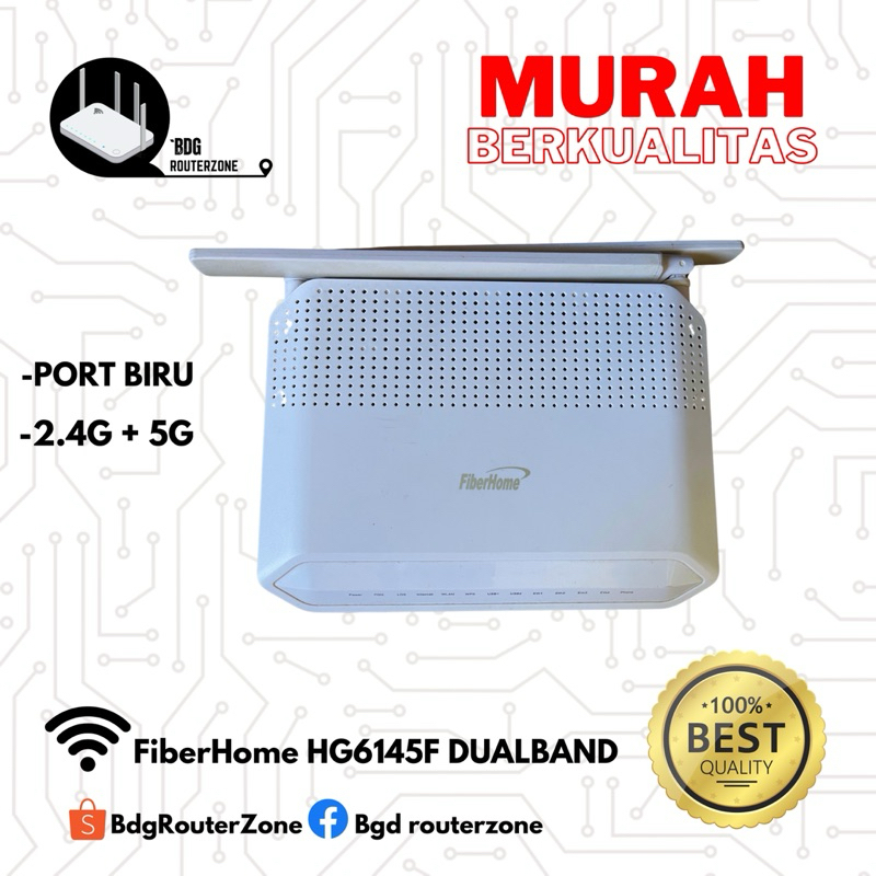 Fiberhome HG6145F DUALBAND หน่วย + อะแดปเตอร์ 12 โวลต์เดิม