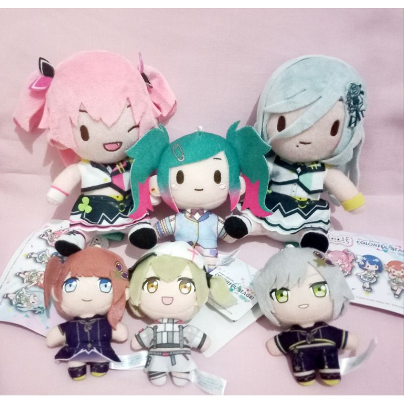 Project Sekai สีสัน Stage Official Fuwapuchi Puchini More Plus Mascot Plush Doll Kanade, Emu, Shiho,