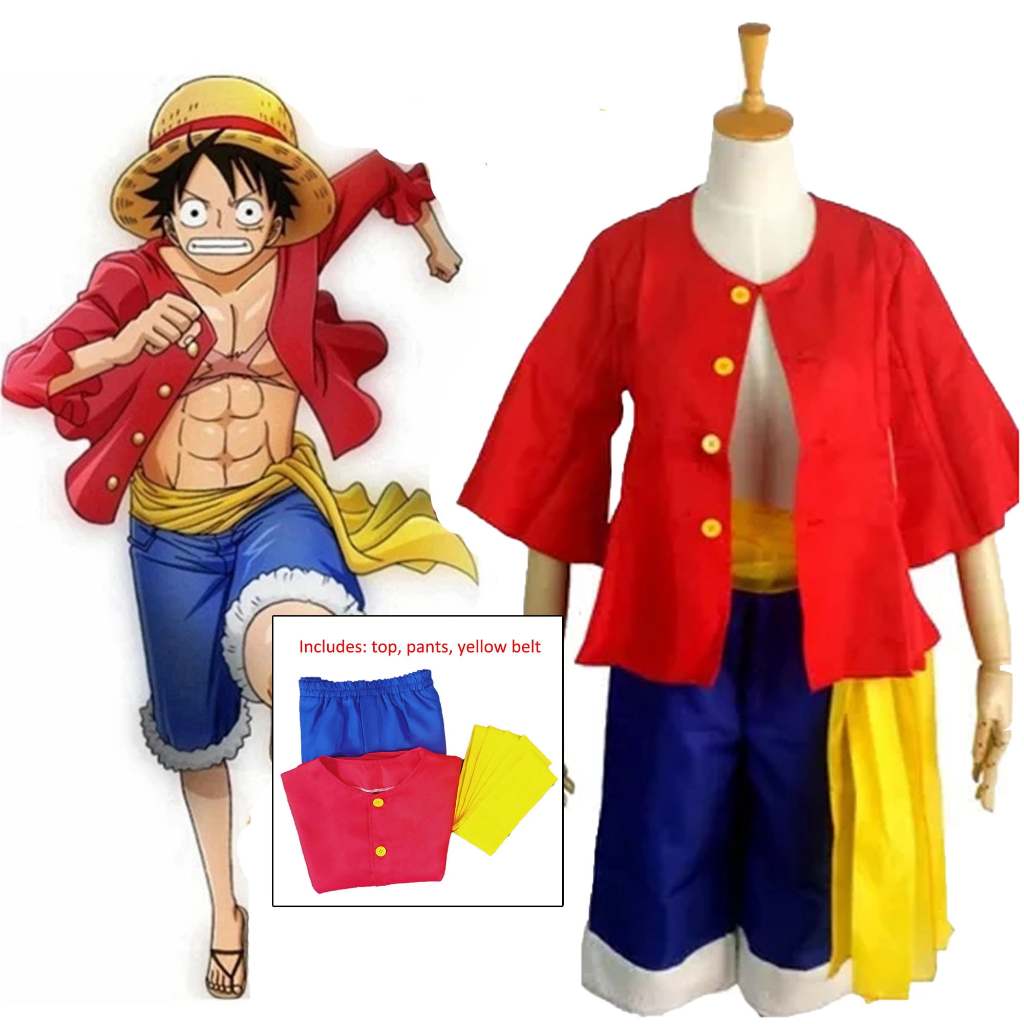 คอสเพลย์อนิเมะผู้ใหญ่ LUFFY ONE PIECE COSTUME