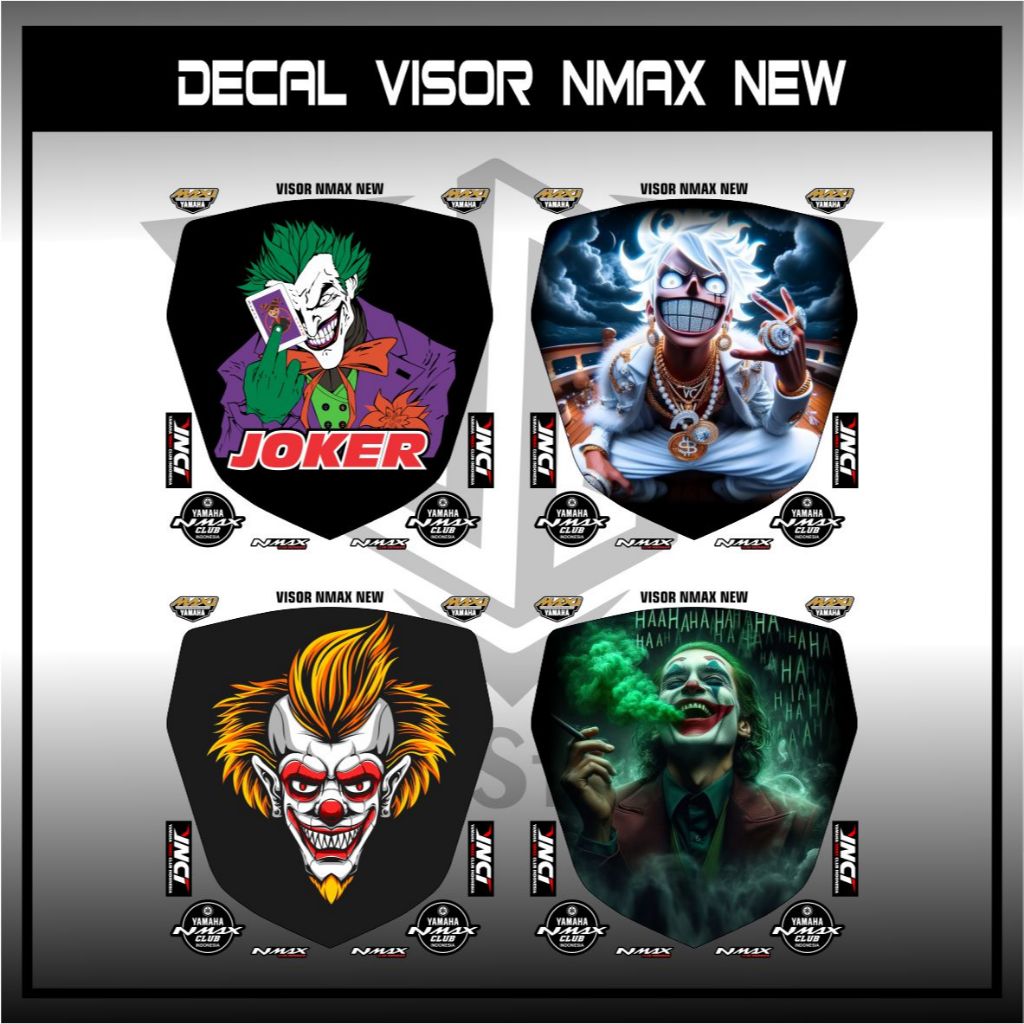 DECAL WINDSHIELD NEW NMAX 2021 JOKER / VISOR NMAX NEW / สติ๊กเกอร์ DECAL NMAX NEW 2021-2023