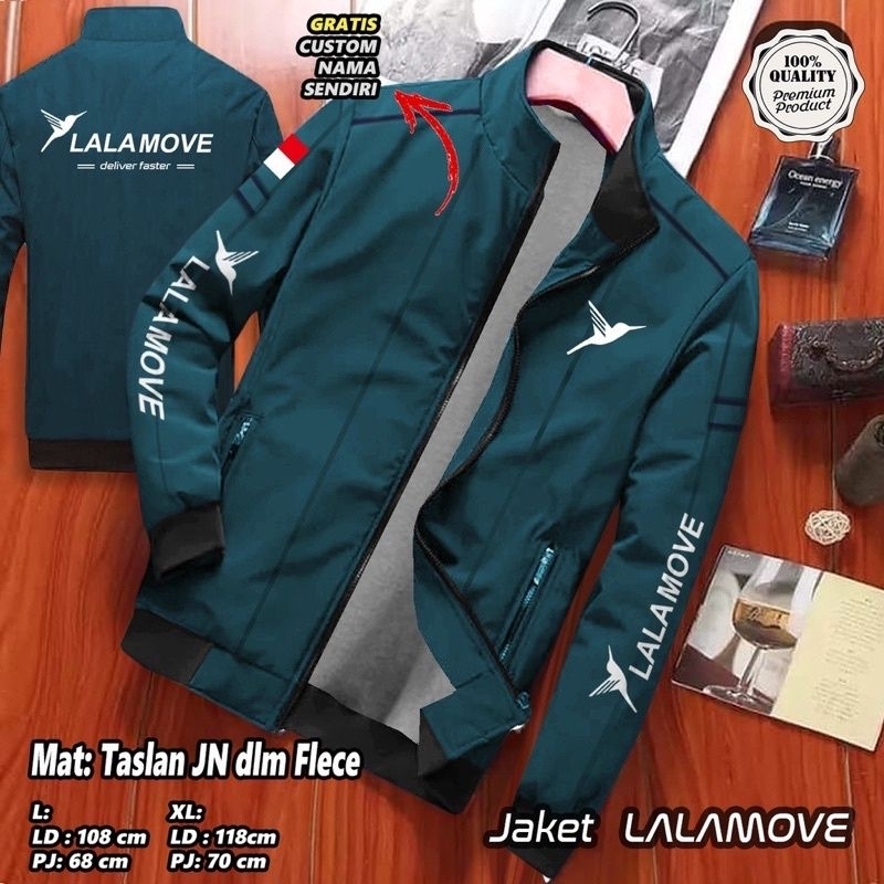 LALAMOVE เสื้อแจ็คเก็ตแบบกําหนดเองฟรีกันน้ําชื่อ