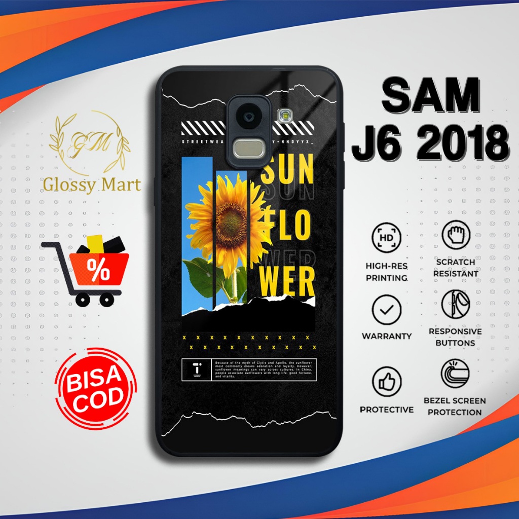 เคส Samsung J6 2018 ล่าสุด Hardcase Softcase Glossy Flower เคส Samsung J6 ใหม่