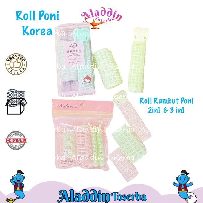 KOREAN HAIR ROOT CLIP CURLER 2PCS / 3PCS - HAIR ROOT CLIP CURLER + ROLLER TO INCREASE HAIR VOLUME - 