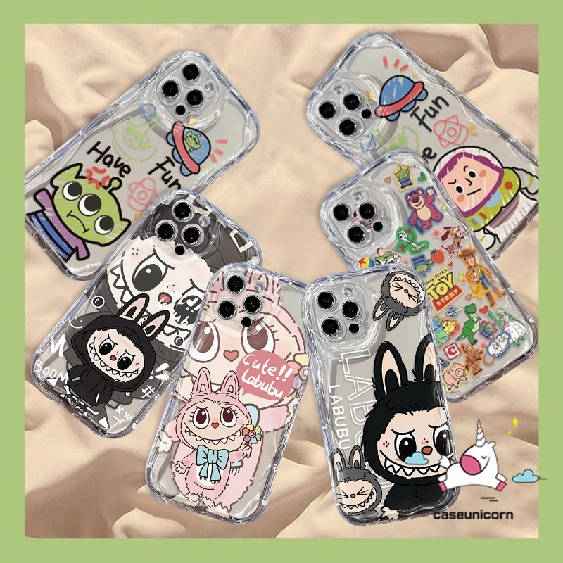 Caseunicorn 3D Wavy Curved EdgeสําหรับOppo A31 A18 A12 A16 A5s A57 A54 A38 A17 A15 A5 A9 2020 A58 A7