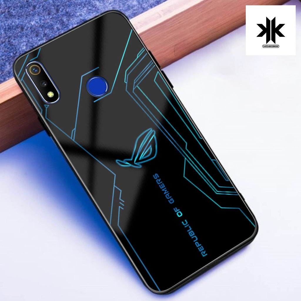 KK29 Softcase Glitter สําหรับ REALME 3 / 3 PRO Case Premium Camera Protector Softcase Glass Kaca Tok