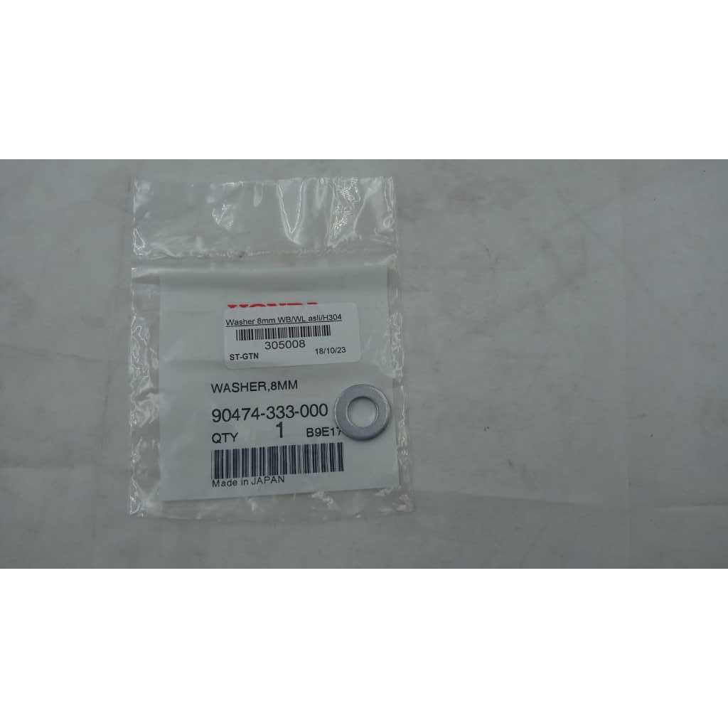 เครื่องซักผ้า 8 มม.ปั๊ม WB20XN/WB20XT/WL20XN/WB30XN/WB30XT/WL30XN Honda เดิม 9474-333-000