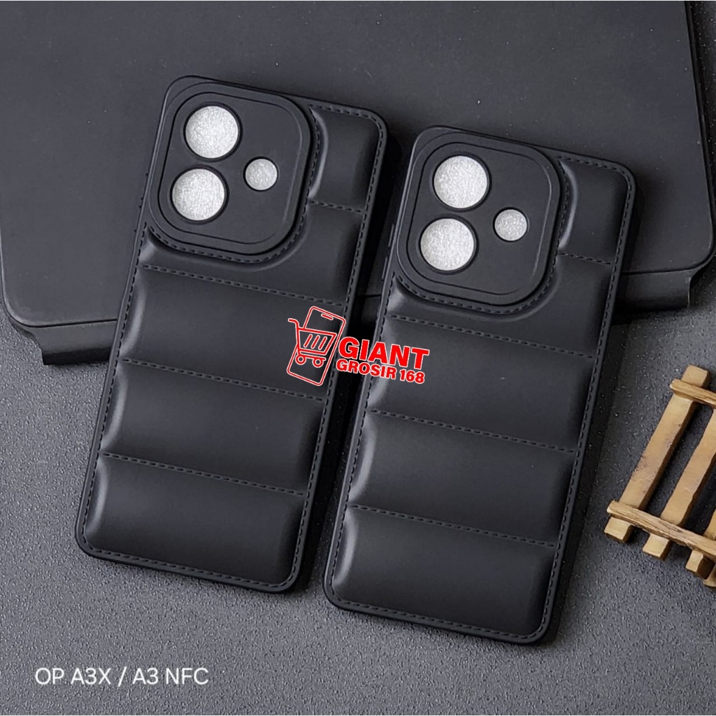 Case Pillow / Case Pillow Macaron Black Oppo A3X Oppo A3 NFC Oppo A5i