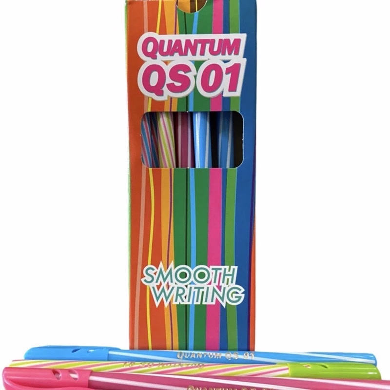 ปากกาลูกลื่นคุณภาพ Quantum QS-01 | เครื่องเขียนโรงเรียนสํานักงานสําหรับเด็ก