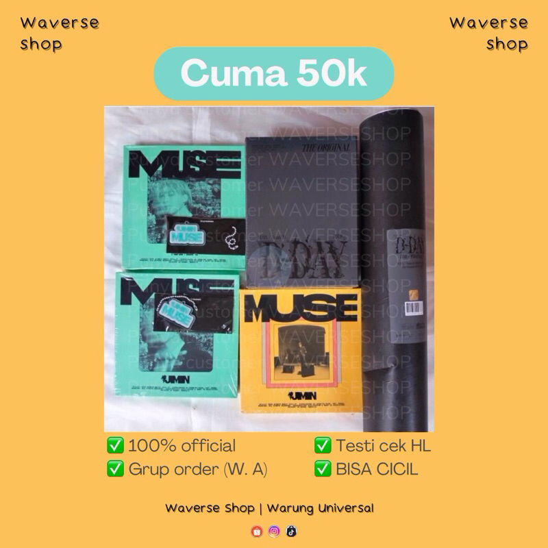 [ราคา DP เท่านั้น] DDAY AGUSTD SUGA DIGICODE & POSTER SET + ALBUM JIMIN MUSE OFFICIAL