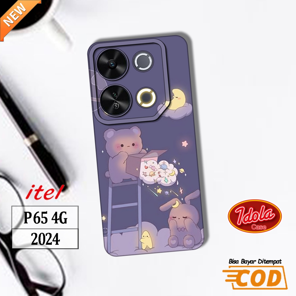 HIJAU HP MERAH Softcase case ITEL P65 4G 2024 ล่าสุด - Softcase - mobile phone Protector - Kesing - 