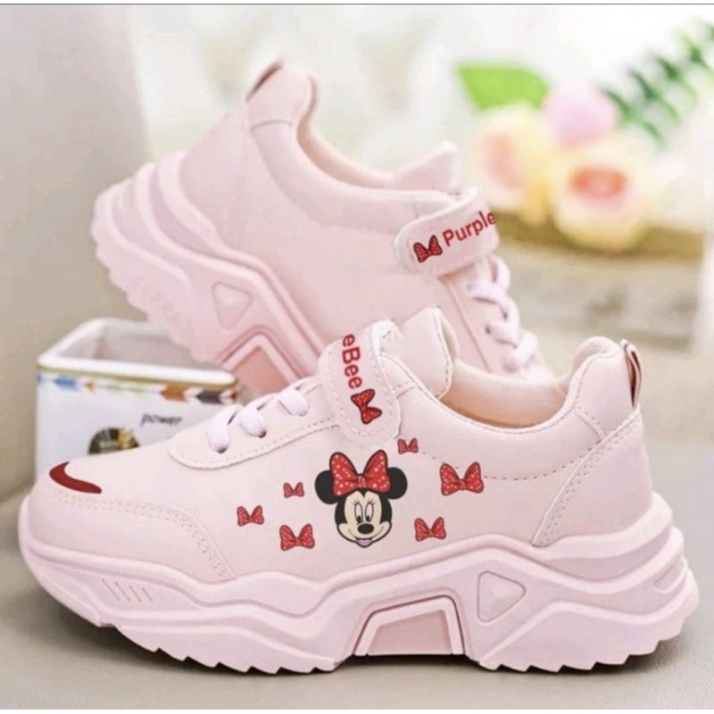 MICKEYMOUSE MOTIF รองเท้า/ไฟฟ้า SCHOOL/KINDERGARTEN CHILDRENS SCHOOL รองเท้ารองเท้าผ้าใบ