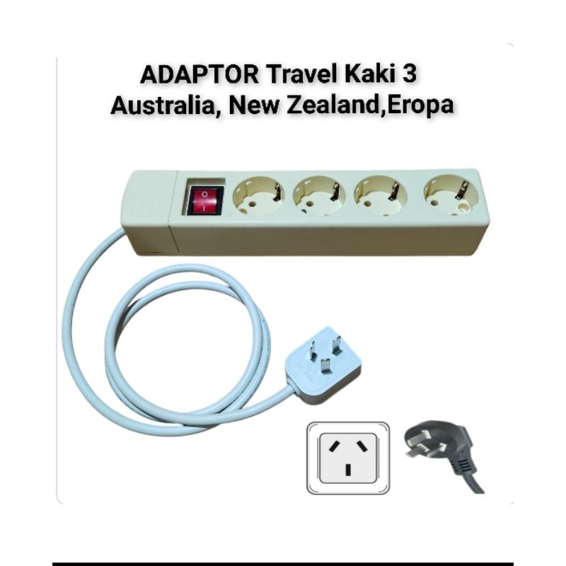 3 Travel Power Plug Adapter Australia China new Zealand Argentina 3 Pin Plug