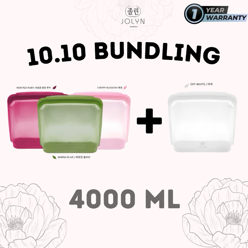 Jolyn - 10.10 Bundling Silicone Bag and Silicone Pouch ขนาด 4000ml