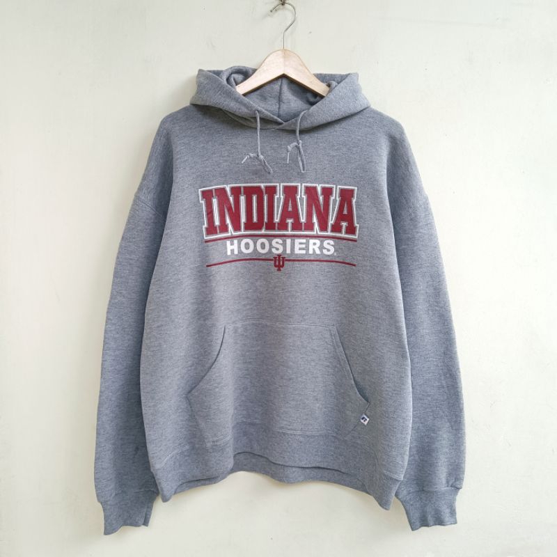 Russell Athletic INDIANA HOOSIERS เสื้อฮู้ดสีเทา