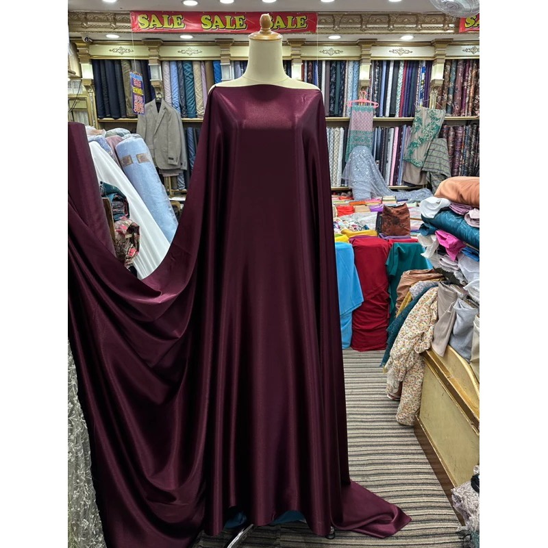 Original MAXMARA PURESILK ผ้าต่อ 0.5m MaxMara ผ้าซาตินพรีเมี่ยมวัสดุเพื่อนเจ้าสาว