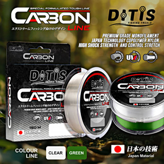 [150M/300M] SENAR PANCING DITIS CARBON LINE GALATAMA 0.07mm - 0.50mm CLEAR & GREEN
