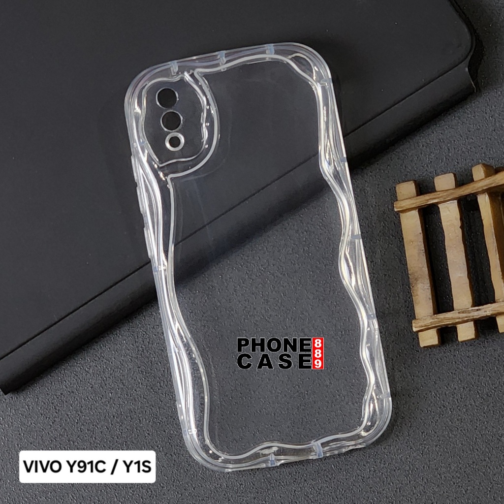 CASE VIVO Y91C VIVO Y1S SOFT CASE MELTING WAVY CHROME CASE G01 VIVO Y91C VIVO Y1S