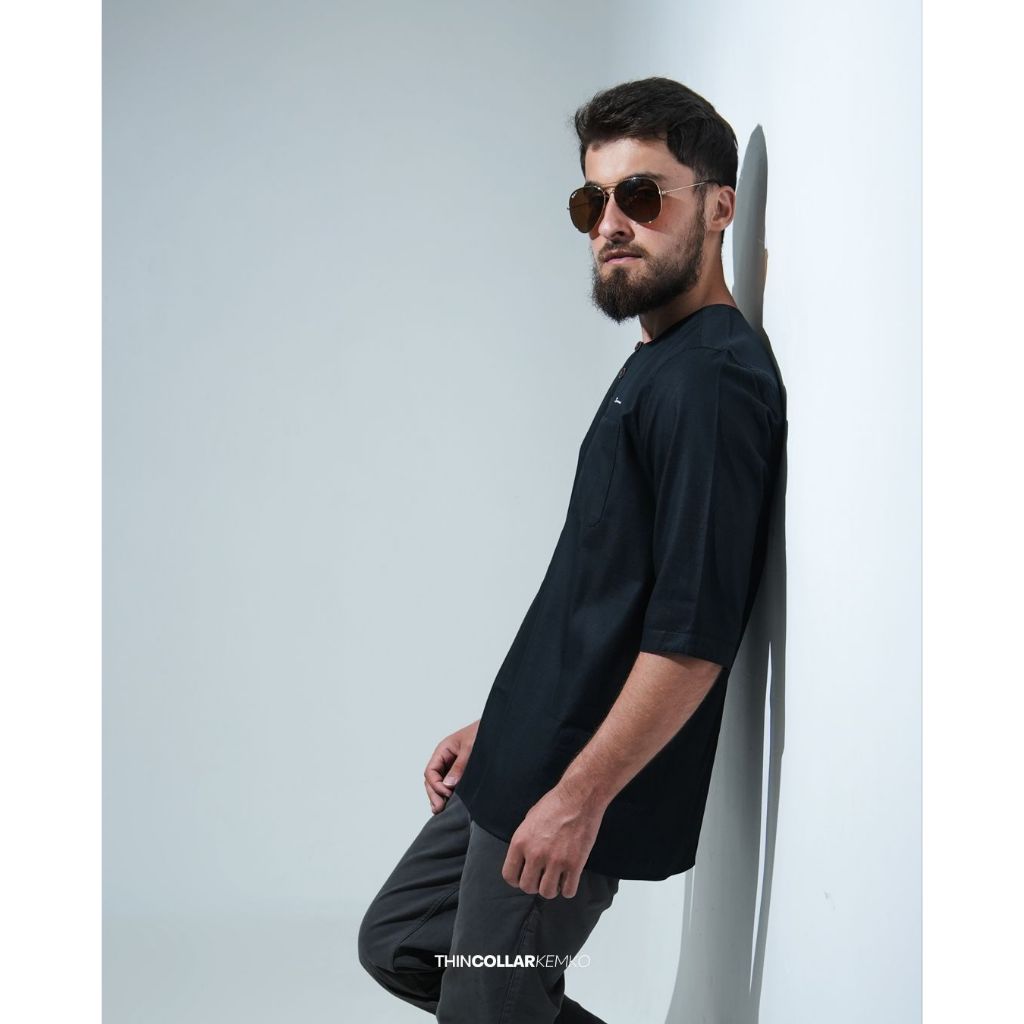 KATUN KEMEJA Samase Keko Koko เสื้อเชิ้ตคอปกบางเซี่ยงไฮ้ 3/4 แขน U149P Cotton Twill 2.1