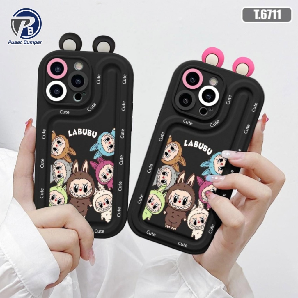 SS989 Softcase Premium Double Side Labubu Monster Kawai Casing Hp Compatible สําหรับ Vivo Y19S Y91 Y