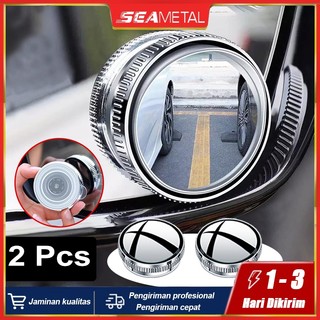 Kaca Spion Cermin Tambahan Blind Spot 360 Mirror 2 In 1 Adjustable SEAMETAL Spion Bulat Kecil Mobil Kaca Cembung Spion Tanpa Lem Perekat Dengan Suction Tambahan Mirror