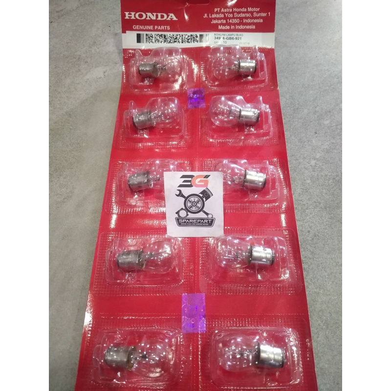 HONDA GB6 STOP REAR LIGHT BULB 12V 34906-GB6-921 (PRICE PER 1PCS)