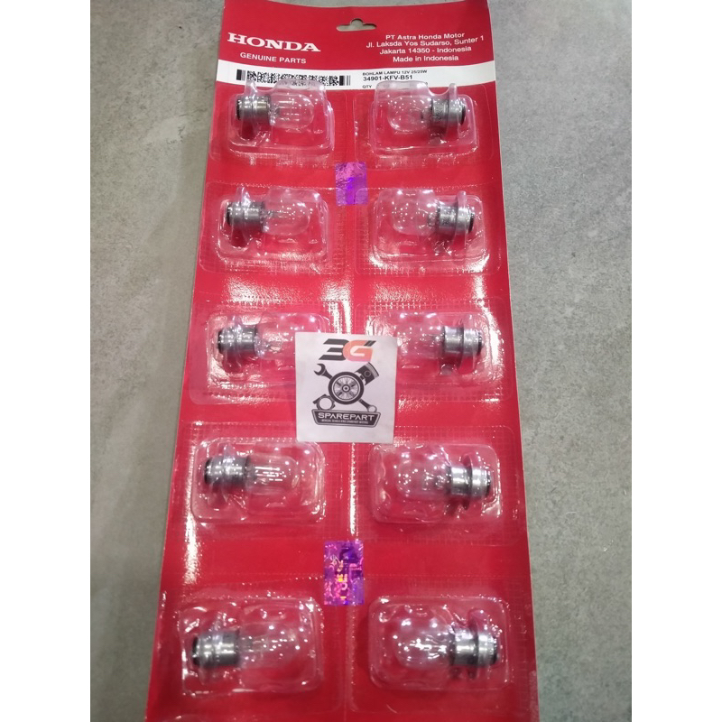 HONDA KFV 12V 25W HEADLIGHT BULB 34901-KFV-B51 (PER 1 ชิ้น)