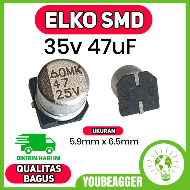 กวางเอลโก้ smd 25v 47uf