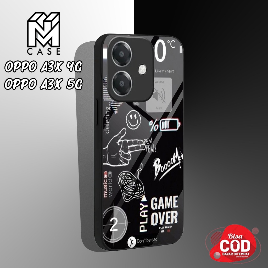 ล่าสุด OPPO A3X 4G / OPPO A3X 5G Case - 016 - Fashion Case Black Casing Hp Case Softcase Hardcase Ba