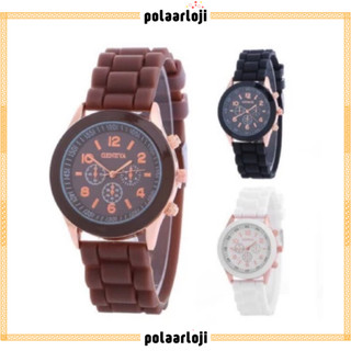 PA Jam Tangan GENEVA 259 Wanita Pria COUPLE Analog Fashion Casual Quartz Watch Rubber GN001
