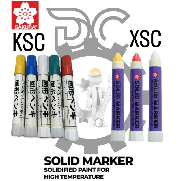 Putih MERAH Solid Marker Sakura / Solid Steel Marker หลากหลายสี / ปากกามาร์กเกอร์เหล็กถาวร สีเหลือง/