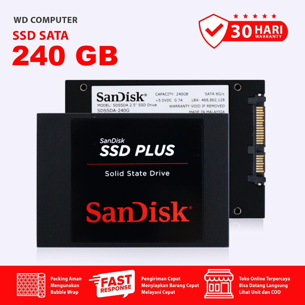 แล็ปท็อป Sata มือสอง 240GB คุณภาพ SSD | สุ่มแบรนด์