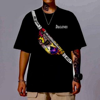 Kaos Distro waitsbag 3D Dulclothes B kantong Lengan Pendek - kaos kantong ajaib-baju penganti tas selempang
