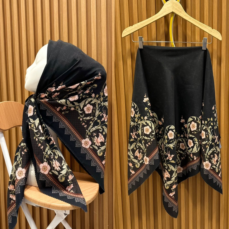 Hijab motif denay kw denay พรีเมี่ยมสแควร์ motif ฮิญาบสแควร์ธรรมดา / พิมพ์สี่เหลี่ยม / Meidina