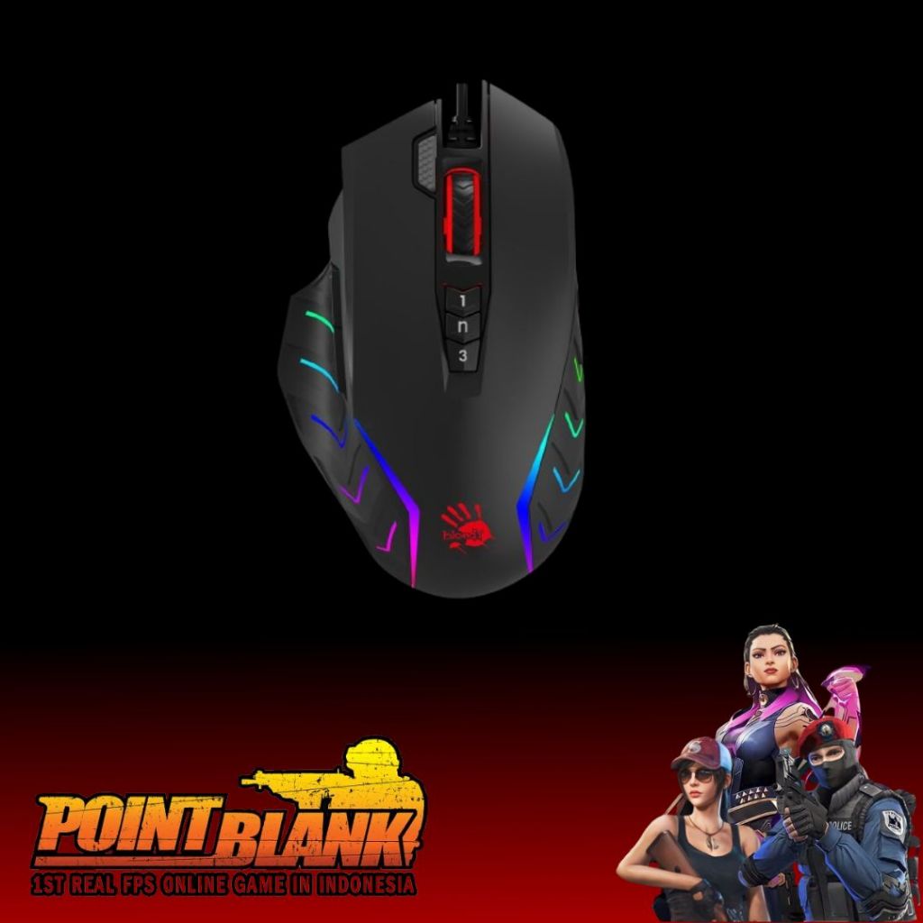 MACRO POINTBLANC MOUSE BLOODY SILUMAN ชุดเต็ม MACRO JUST PLUG ในฉันDIATELY