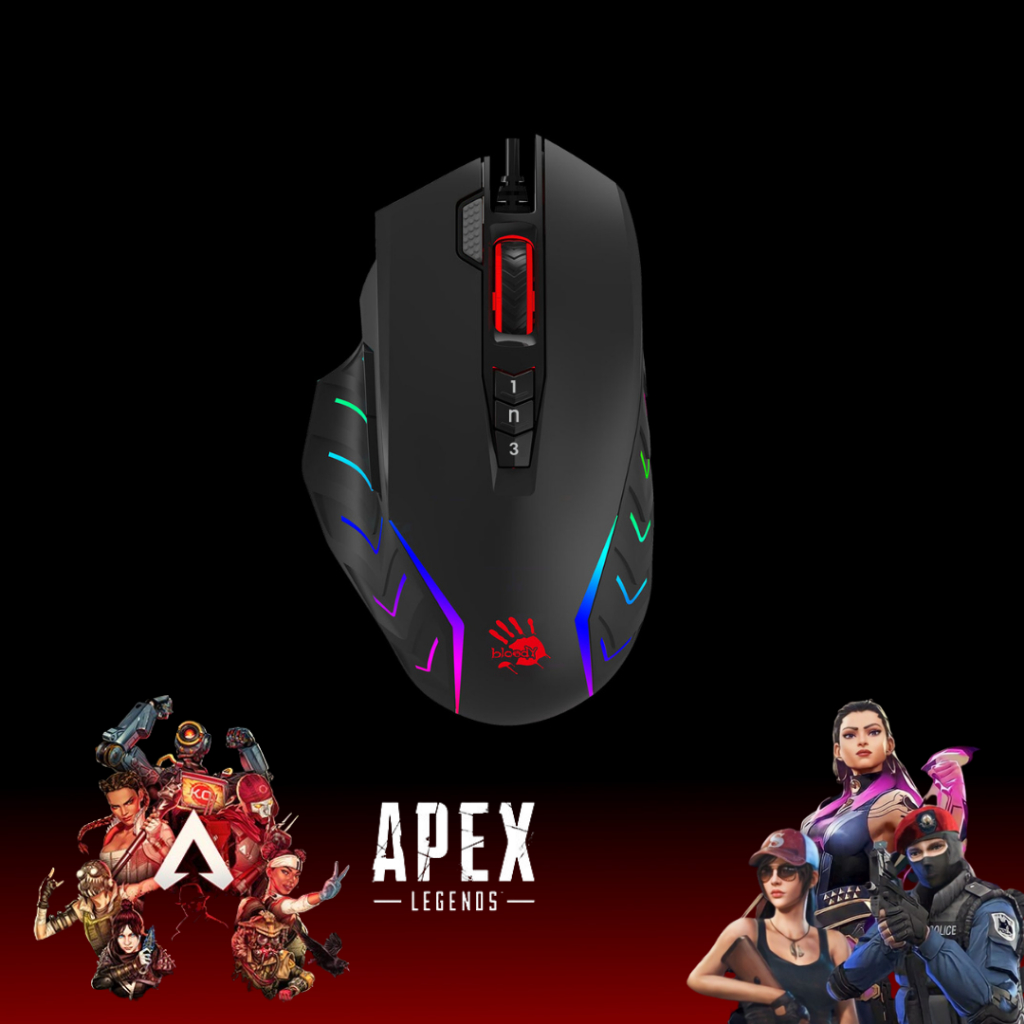 BLOODY MACRO APEX LEGENDS MOUSE BLOODY MACRO MOUSE JUST PLUG IN AND PLAYING