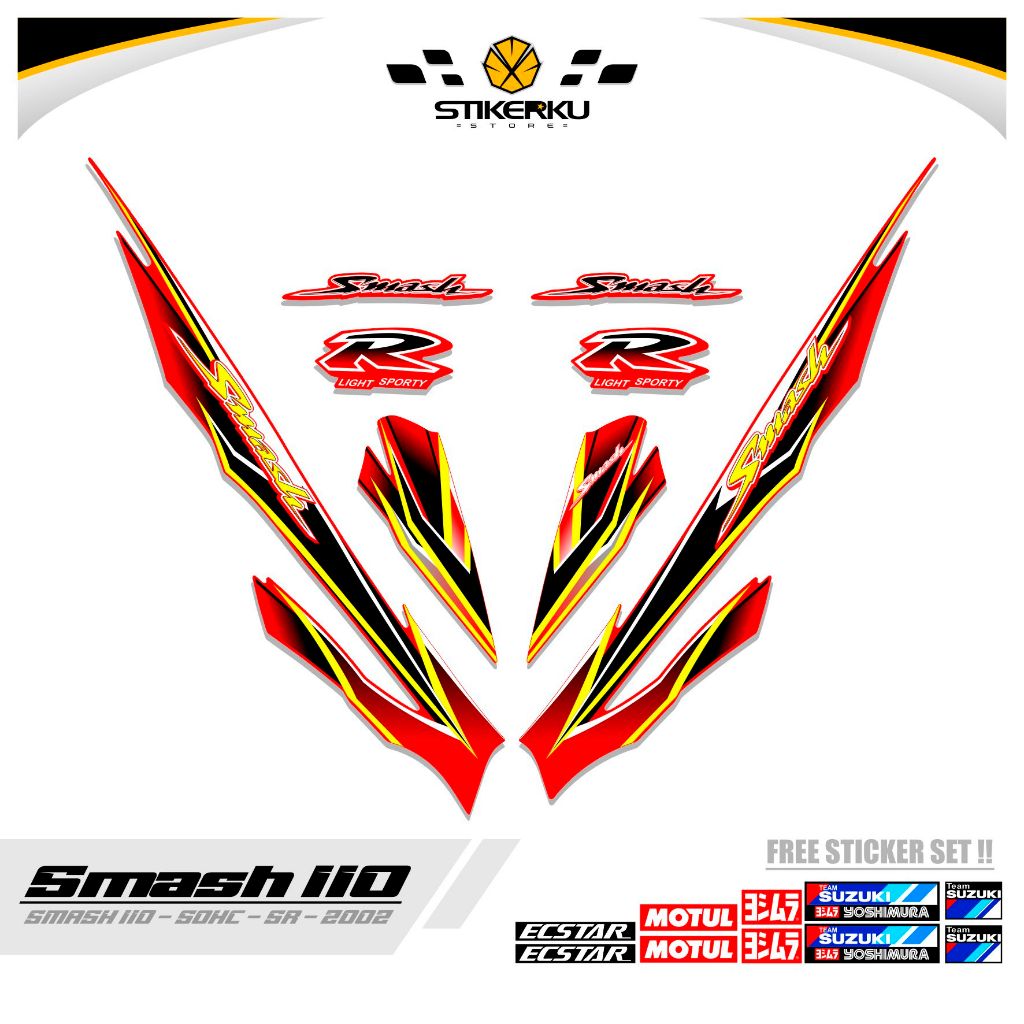 สติ๊กเกอร์ SMASH 110 R / MTF 16 / STRIPING SMASH 2002 / สติ๊กเกอร์ SR / สติ๊กเกอร์ / สติ๊กเกอร์ / กว