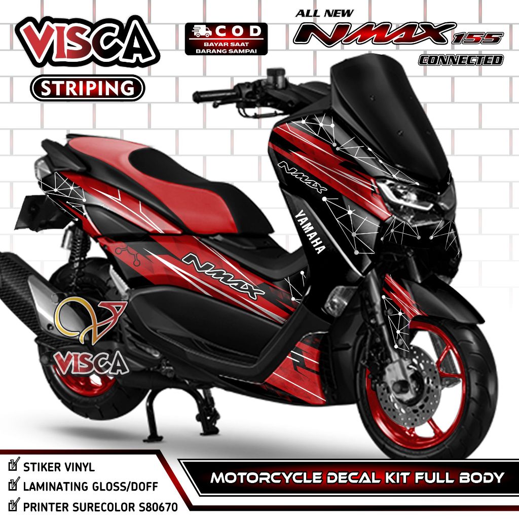 Decal Nmax New Full Body - สติ๊กเกอร์ Nmax 155 Full Body 2022 - Decal Nmax 2022 Full Body - Striping