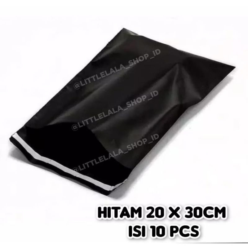 พลาสติกโพลีเออร์บรรจุ 10 สีสันสดใส MEDIUM ขนาด 20X30cm/พลาสติกบรรจุสีชมพู/toska/black/onlineshop/onl