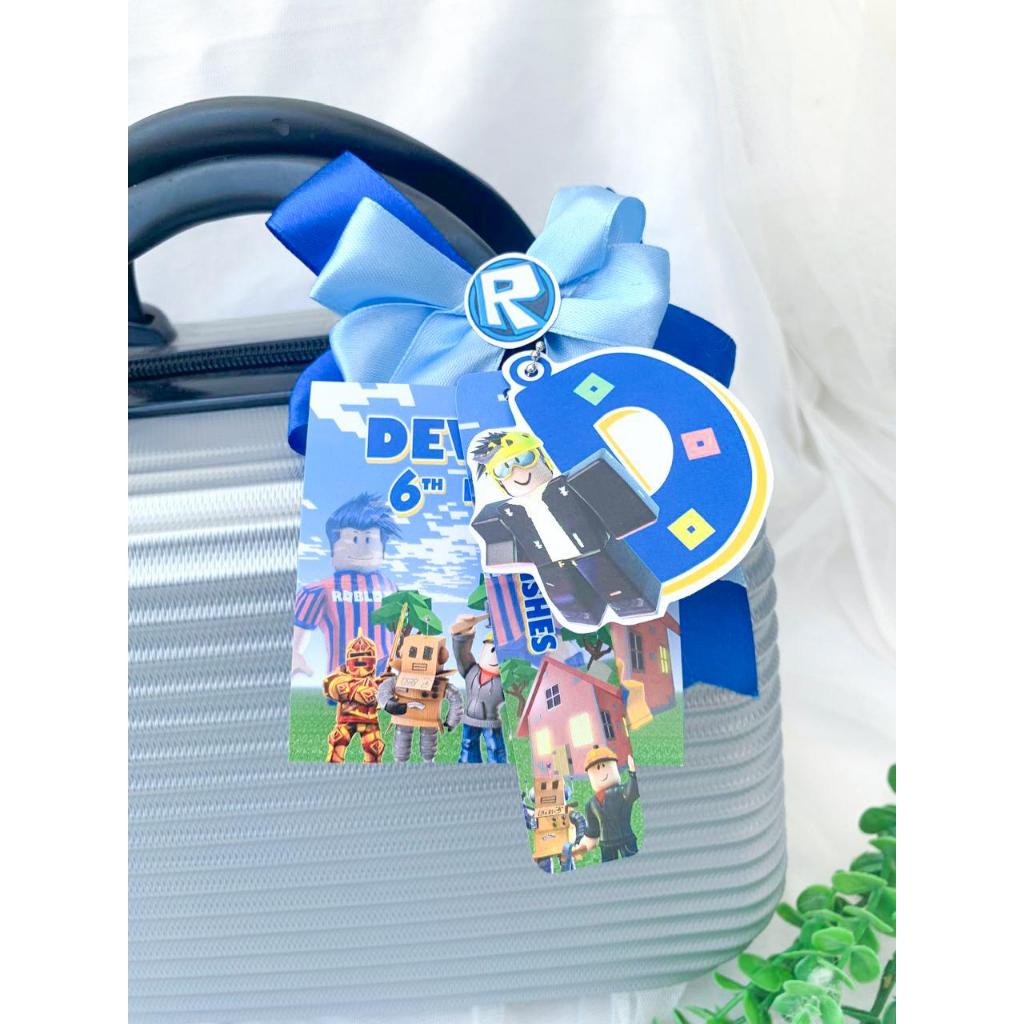 3 in 1 Ro Blox Blue - การ์ด / ขอบคุณการ์ดวันเกิด / วันเกิดขอบคุณการ์ด / การ์ดแท็กของที่ระลึก / ขัดขว