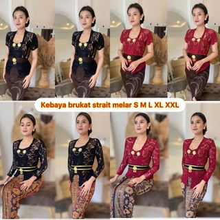 Setelan Kebaya Bet Modern Stretch Melar Brukat Bali Atasan Brokat Kutu Baru Murah Grosir Set Kebaya Bali Kutubaru Bet Sofia Strait Kebaya Jadi Sovia Lengan Panjang Pendek 7/8 Siku Rok Panjang Elastis Fit to XXL Muslim Hijab Acara Sekolah Wisuda Pesta