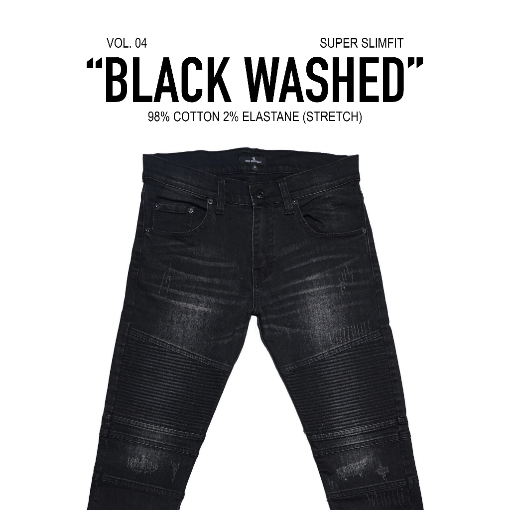 RYDE - BIKER JEANS - VOL.04 "Black Washed"