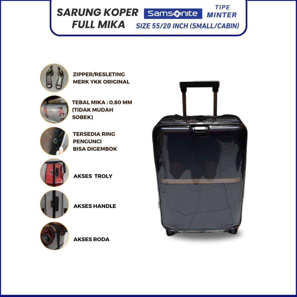 ผ้าคลุมกระเป๋าเดินทาง Fullmika สําหรับกระเป๋าเดินทาง Samsonite Minter โดยเฉพาะ ขนาด 55/20 นิ้ว (เล็ก