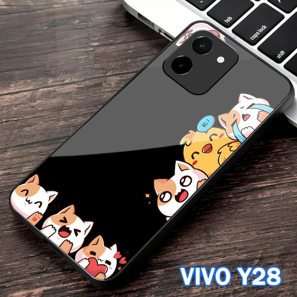 HP Glossy Glass Softcase สําหรับ Vivo Y28 - Vivo Y28 Phone Casing - Vivo Y28 Phone Protective Case -